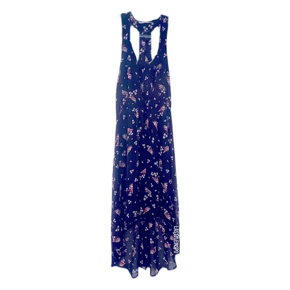 Audrey 3 + 1 Birds Floral Asymmetrical Dress Boho Size Medium